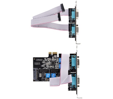 Startech.com 4-Port PCIe Seriële Adapter Kaart, Quad PCI Express naar RS232/RS422/RS485 (DB9) Serial Kaart, Incl. Low-Profile Beugel, 16C1050 UART, Windows/Linux, TAA Compliant, Level-4 ESD Bescherming