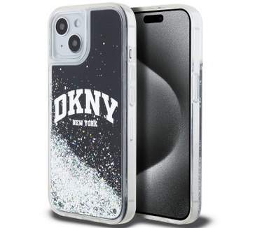 DKNY DKNY Liquid Glitter Arch Back Case - iPhone 15 Plus (6.7") Zwart Zwart