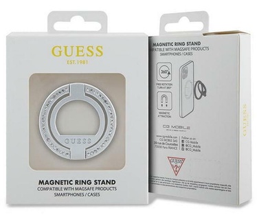 Guess Magnetic Ring Stand (geschikt voor Apple MagSafe) - Zilver