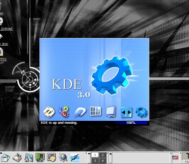 Knoppix 3.1 default desktop
