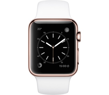 Apple Watch Edition (rozegouden pin, 38mm) Wit (Wit)
