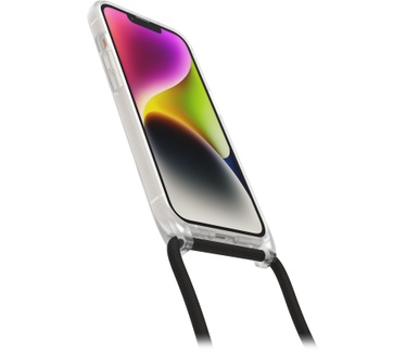 Otterbox OtterBox React Necklace hoesje met MagSafe voor iPhone 14, ultradunne beschermhoes met verstelbare en afneembare kettingriem, getest volgens militaire standaard, Clear