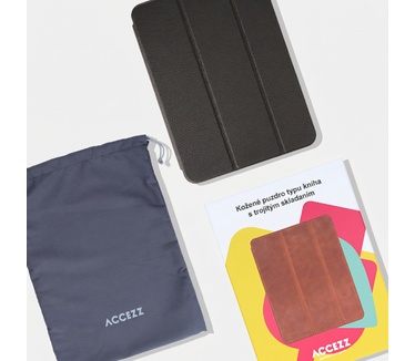 Accezz Leather Trifold Bookcase Apple iPad Pro 13 (2025) M5 / (2024) M4 - Zwart