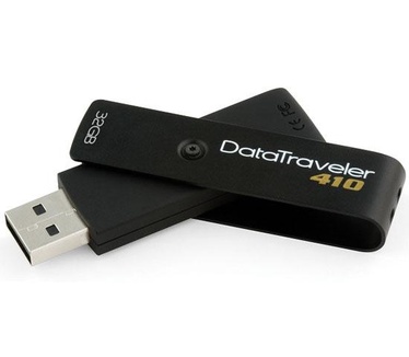 Kingston 32GB USB DATATRAVELER 410 32GB USB DATATRAVELER 410 15 MB/SEC READ 6 MB/SEC WRITE DT410/32GB Zwart