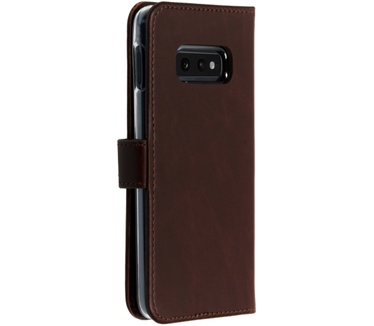 Selencia Echt Lederen Bookcase Samsung Galaxy S10e - Bruin