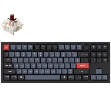 Keychron Q3 Swappable RGB Backlight Brown Switch Knob Version - Black