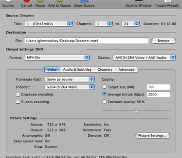 HandBrake screenshot