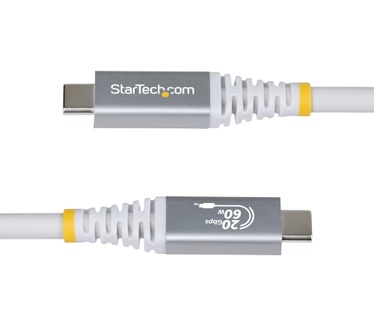 Startech.com 3m USB4 Kabel, 20Gbps, USB-IF Gecertificeerde USB-C Kabel, 60W PD EPR, 4K 120Hz DP 1.4, TPE Mantel, USB Type-C Kabel, Wit