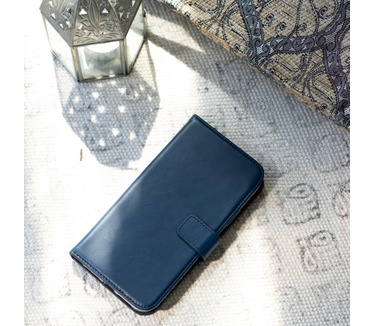 Selencia Echt Lederen Bookcase Samsung Galaxy A20e - Blauw