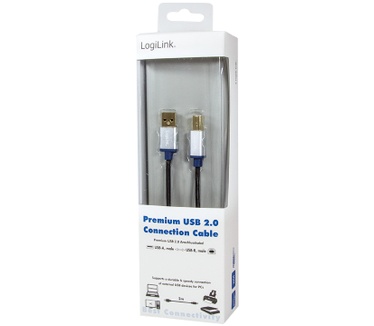 LogiLink 2m, USB2.0-A/USB2.0-B