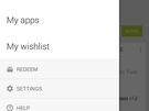 Screenshot Play Store met material design