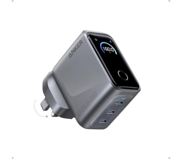Anker Prime Charger (160W, 3 Ports, Smart Display)
