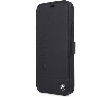 BMW Signature Leather Book Case - Apple iPhone 12 Pro Max (6.7'') - Zwart Zwart