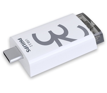Philips USB 3.2 32GB Click Series Gen 1 USB-C 128GB Zilver