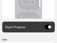 Glyph Bar in gebruik