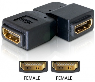 Delock Adapter HDMI female > HDMI female 90° left