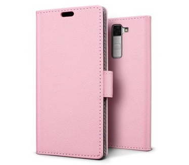 qMust LG K8 Wallet Case - TPU frame - Pink