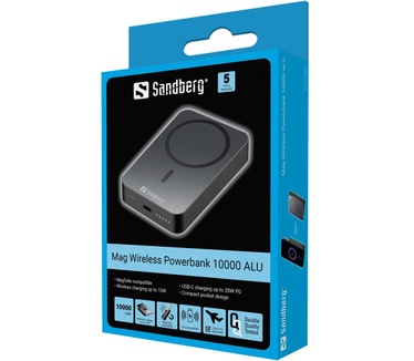 Sandberg Mag Wireless Powerbank 10000 ALU