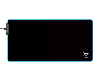White Shark White Muismat voor spellen met RGB achtergrondverlichting Luminous XL, 800x350x3mm, Muismat, Zwart