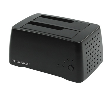Konig Standalone SATA Harddisk Dockingstation met USB aansluiting Zwart
