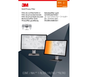 3M Gold Privacyfilter voor breedbeeldscherm voor desktopbreed 22" (16:10)