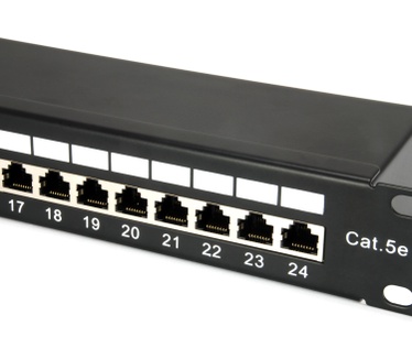 Equip 24-Port Cat.5e Shielded Patch Panel, Black