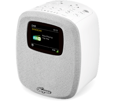 Sangean DCR-83 tafelradio DAB+, FM AUX, Bluetooth, DAB+, FM, USB batterij-oplaadfunctie, wekfunctie A500460, wit