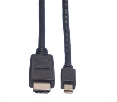 Value Mini DisplayPort Cable, Mini DP-HDTV, M/M 2 m