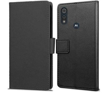 qMust Motorola Moto E6s 2020 Wallet Hoesje Zwart