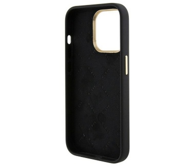 Guess 4G Silicone Back Case - iPhone 15 Pro Max (6.7") - Zwart Zwart