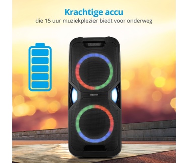 Medion Medion P61468 - Bluetooth Speaker - LED licht - 2 x 22 W RMS - Zwart