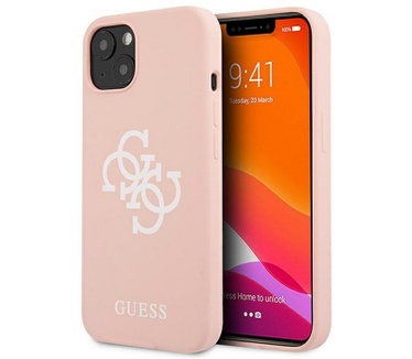 Guess Silicone 4G Logo Back Case Apple iPhone 13 Mini (5.4") Roze Roze