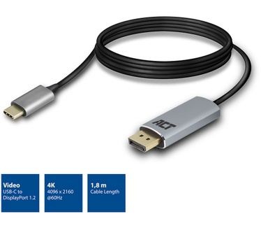 Advanced Cable Technology AC7035 USB-C to DisplayPort 4K connection cable 1,8m
