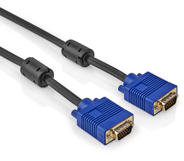 Allteq VGA Kabel - Blauw, Zwart