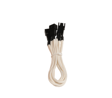 BitFenix BitFenix 3-pin naar 3x 3-pin adapterkabel 60 cm. - individual sleeved - wit / wit