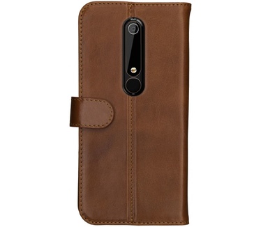 Rosso Deluxe Nokia 6 (2018) Hoesje Echt Leer Book Case Bruin (6 (2018)) Bruin