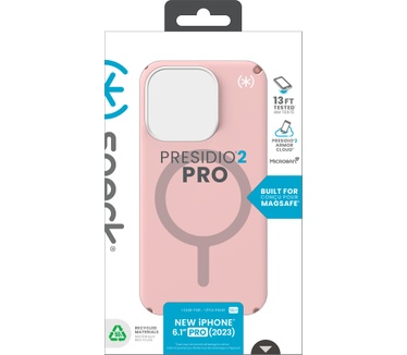 Speck Presidio2 Pro + MS Apple iPhone 15 Pro Dahlia Pink - with Microban