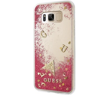 Guess Liquid Glitter Hard Case voor Samsung Galaxy S8 - Rood Rood