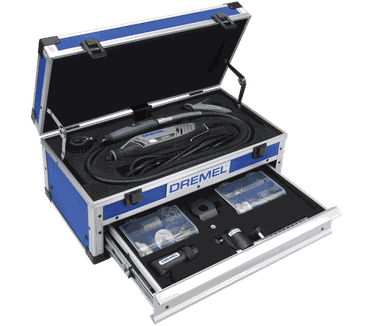 Dremel 4250 Multitool 175 W, rotatiegereedschapset met 6 hulpstukken 128 accessoires, 175 W motor met elektronische feedback, variabele snelheid 5.000-35.000 o.p.m.