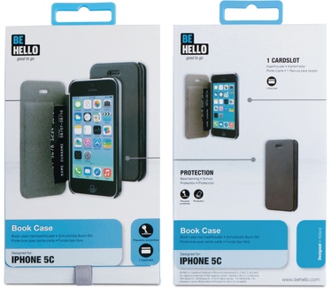BeHello iPhone 5C Book Case Black