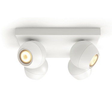 Philips Hue White ambiance Buckram 4-lichts spotbalk Wit (inclusief dimmer)