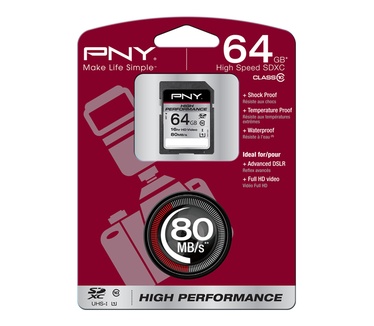PNY 64GB, SDXC High Performance
