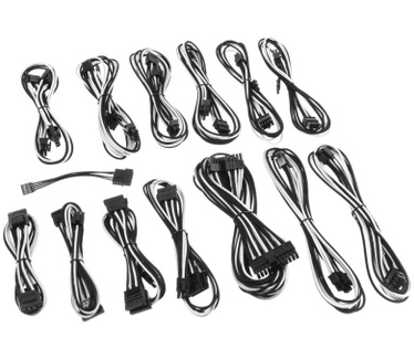Cablemod SE-Series XP2 / XP3 / KM3 / FL2 Cable Kit - BLACK / WHITE