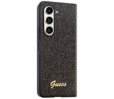 Guess Glitter Back Case - Samsung Galaxy Z Fold 5 (F946) - Zwart Zwart