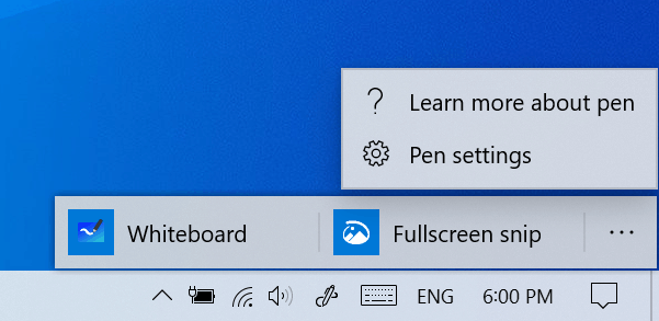 Windows 10 May 2020 Update Ink Workspace