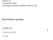 Screenshot /e/ OS op Murena Fairphone 6