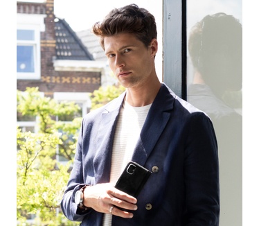 Selencia Echt Lederen Bookcase Samsung Galaxy M31 - Zwart