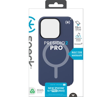 Speck Presidio2 Pro + MS Apple iPhone 15 Pro Coastal Blue - with Microban