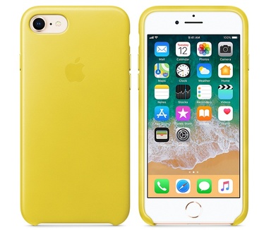 Apple iPhone 8 / 7 Leather Case - Spring Yellow