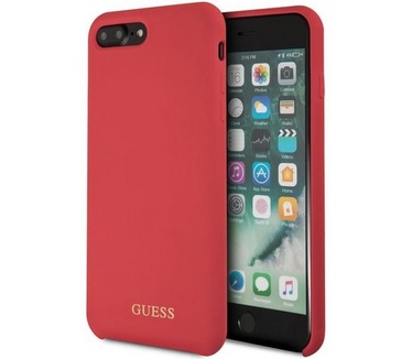 Guess Silicone HardCase voor Apple iPhone 7/8 Plus (5.5") - Rood  Rood